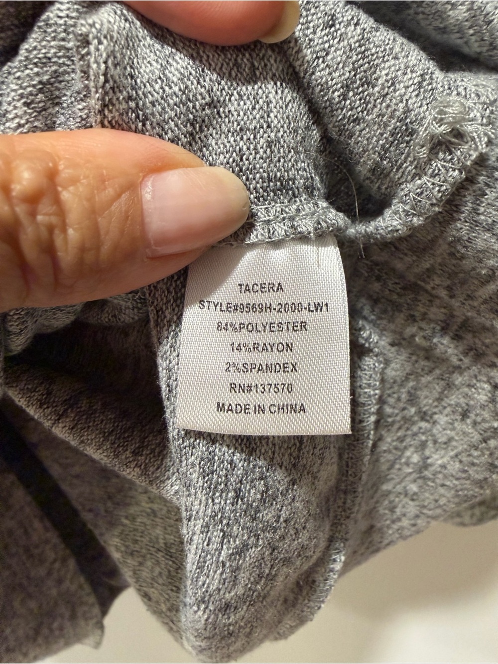 Tacera Gray Pullover Sweatshirt Sequin Pineapple - Picture 6 of 7